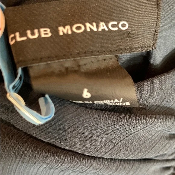 Club Monaco Navy Romantic Pleated Flounce Ruffle Sleeves Midi Dress Size 6 - Picture 6 of 16